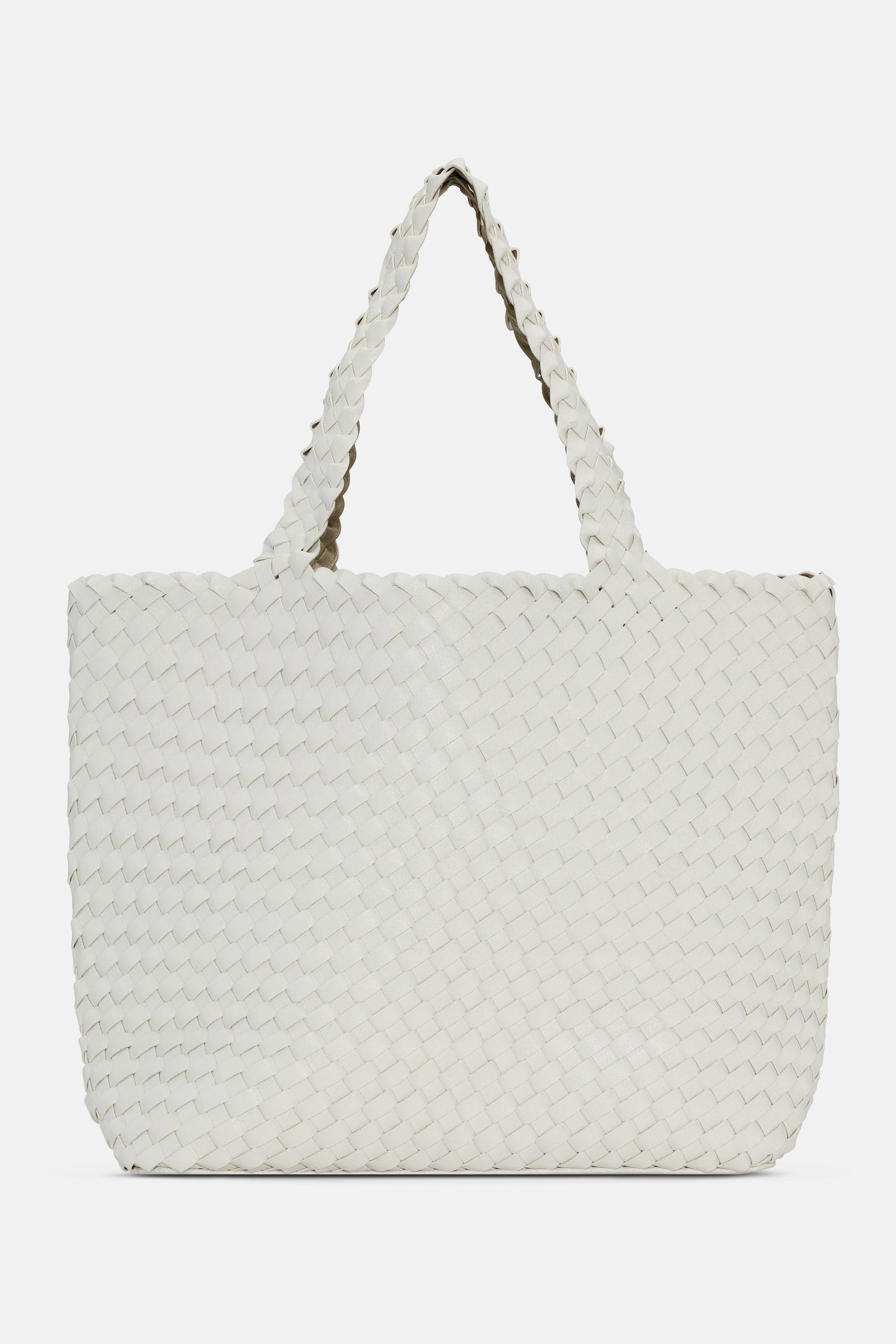 Tote Bag Geflochten - White Platin
